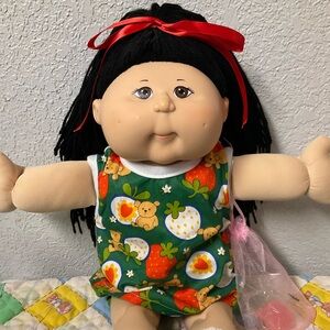 RARE Vintage Cabbage Patch Kid Asian Play Along Girl PA-4 Black Hair 2004